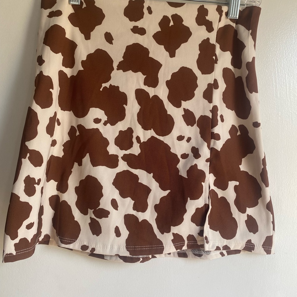 Altar'd State Brown‎ and Cream A-Line Skirt Medium